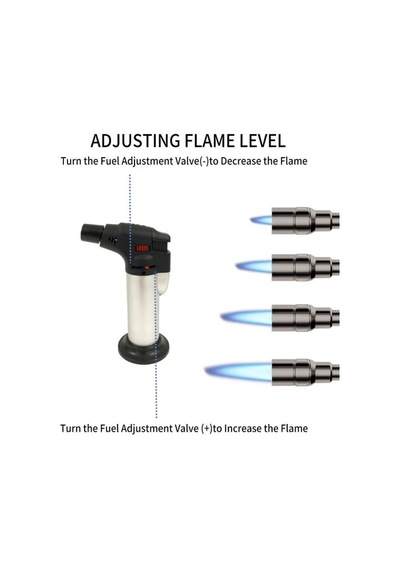 Pürmüz Alev Çakmak 1300 °C-Turbo Torch Doldurulabilir Gaz Çakmak Beyaz