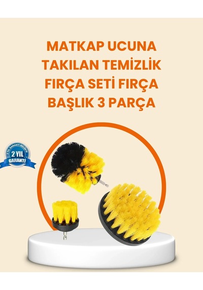 Matkap Ucu Fırça Seti Halı Fayans Zemin Temizliği 1 Adet