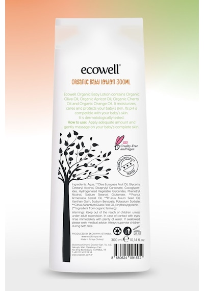 Ecowell Bebek Saç & Vücut Şampuanı + Nemlendirici Yüz & Vücut Losyonu 2 x 300 ML