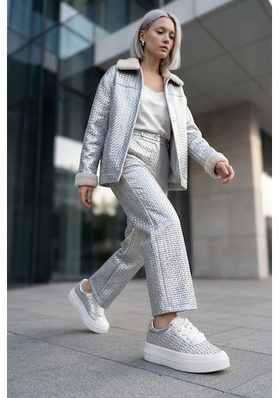 Ayakkabı Fuarı Elit Hml2019 Kadın Casual Ayakkabı Gümüş
