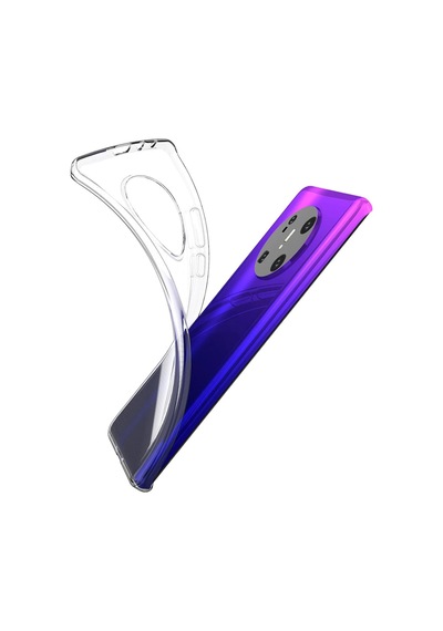 Huawei Mate 40 Pro Kılıf Lens Kamera Korumalı Lüx Silikon Şeffaf