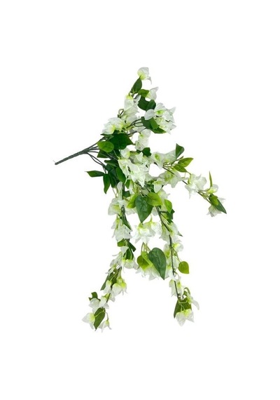 Yapay Çiçek Beyaz Begonvil Çiçeği 8dallı 70cm Sarkan Çiçek
