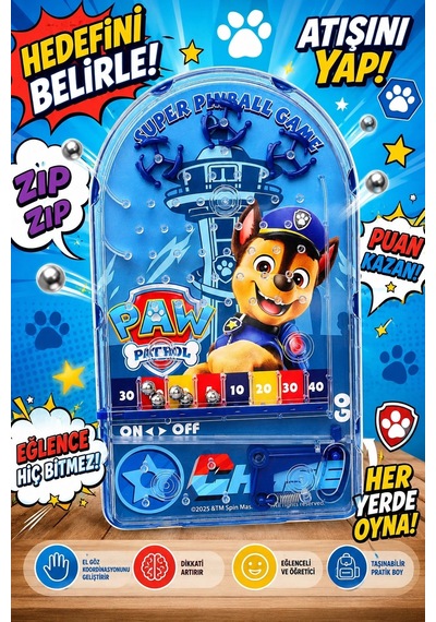 Pinball Paw Patrol Eğitici Retro Oyuncak Mavi