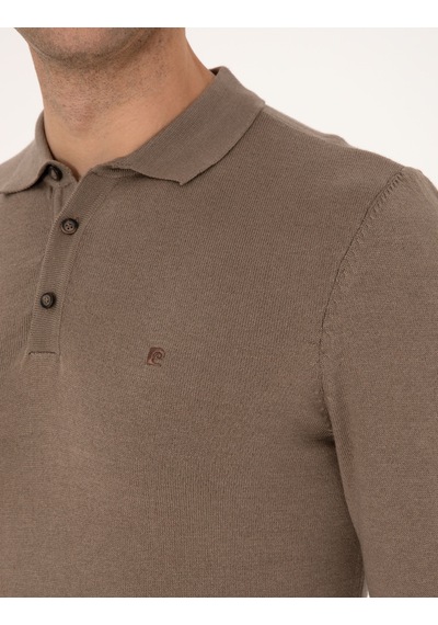 Pierre Cardin Erkek Vizon Kazak /triko 50314189-vr174 Vizon