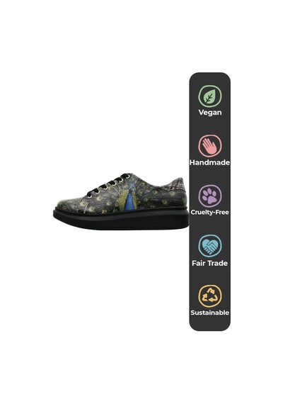 Kadın Vegan Deri Siyah Sneakers - All Beauty İs İn You Tasarım Çok Renkli