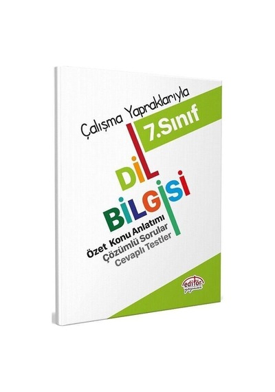 7. Sınıf Dil Bilgisi Özet Konu Anlatımı Editör Yayınları