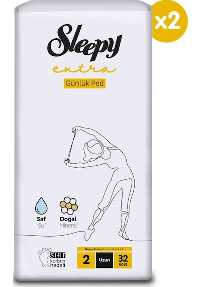 Sleepy Extra Ultra İnce Günlük Ped Uzun Ped 64 Adet