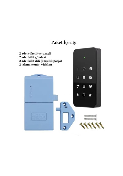 Ayt Powermaster Pm-26728 Rfıd Ve Tuş Panelli Dijital Elektronik Kapı Dolap Kilidi 2'li Paket Şifrematik