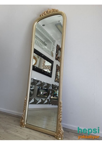 Matmazel Model Platin Altın Renk Varaklı Boy Aynası