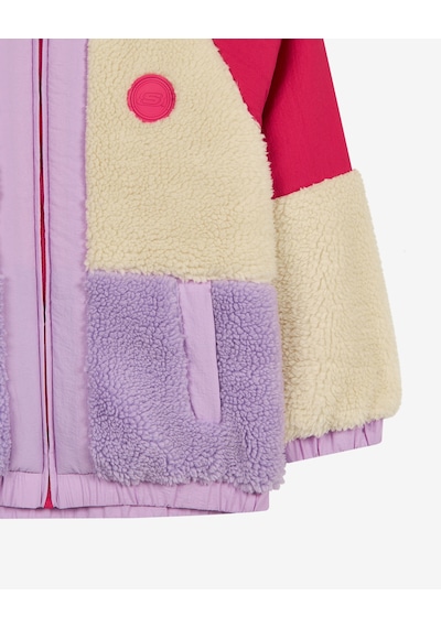 Skechers G Outdoor Fleece Full Zip Sherpa Büyük Kız Çocuk Pembe Mont Sk2620142-3586