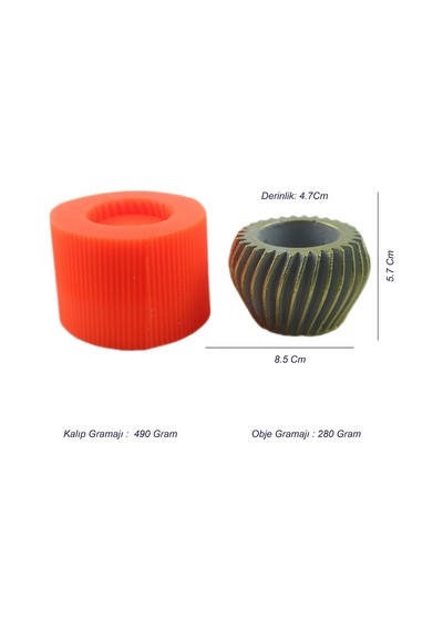 Beton Saksı Silikon Kalıp - 151