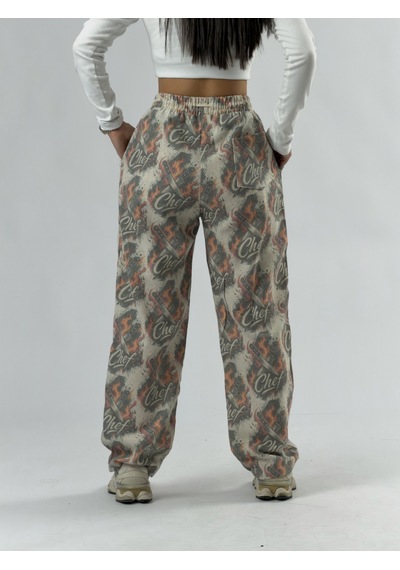 Cocopelli Chef Baggy Kadın Pantolon Coc3483 Desenli
