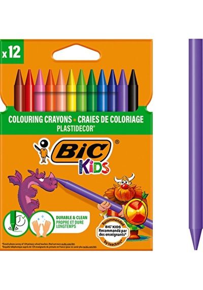 Bıc Kids Plastidecor Pastel Boya Kalemi 12'li Kutu Diğer