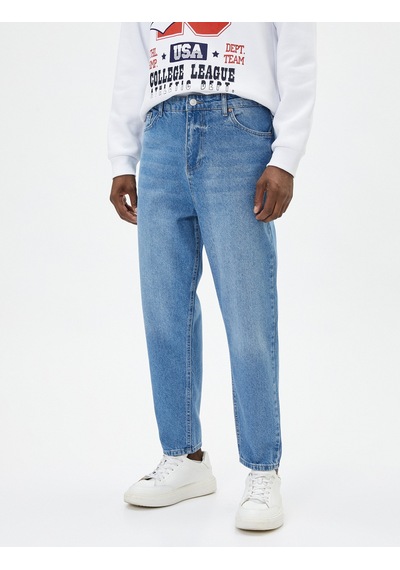Koton Loose Fit Bol Kot Pantolon - Steve Jean Açık İndigo 4wam40404nd 4wam40404nd600 Açık İndigo Koton Loose Fit Bol Kot Pantolon - Steve Jean Açık İndigo 4wam40404nd 4wam40404nd600 Açık İndigo