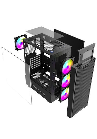 Game İn Game Pony 4x12cm Argb Fan Mesh Panel Temper Atx Kasa