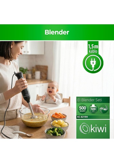 Kiwi KC-8219H 500 W El Blender Seti