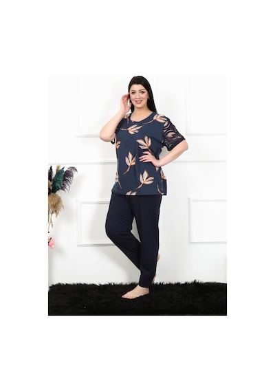 Akbeniz Kadın 5xl-6xl-7xl-8xl Büyük Beden Kısa Kol Pijama Takım 75005-lacivert Lacivert Akbeniz Kadın 5xl-6xl-7xl-8xl Büyük Beden Kısa Kol Pijama Takım 75005-lacivert Lacivert