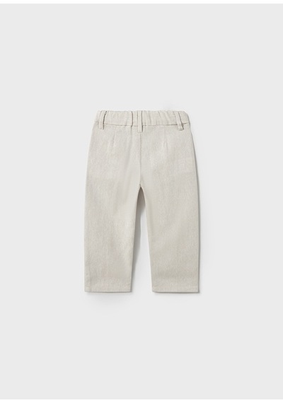 Mayoral 1576 Erkek Bebek Keten Pantalon Krem