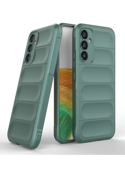 Newface Samsung Galaxy A15 4g Kılıf Optimum Silikon - Koyu Yeşil