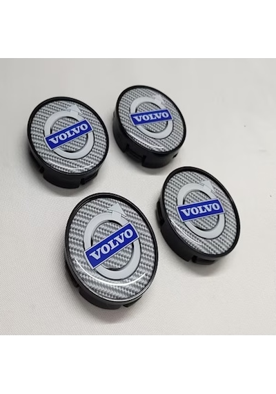 Jant Göbeği Volvo 56/52 52MM Yuva 4'Lü Set Gri Karbon Plasto