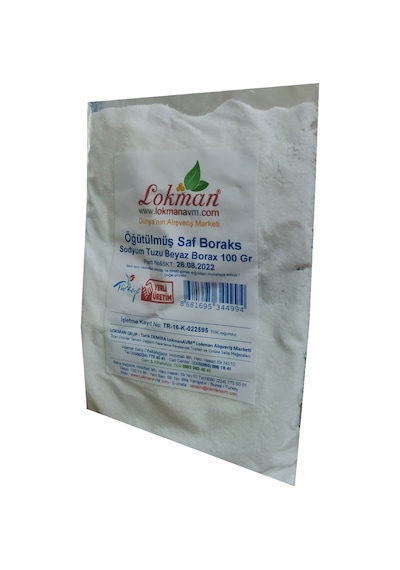 Lokman Öğütülmüş Saf Boraks Sodyum Tuzu Beyaz Borax 100 G