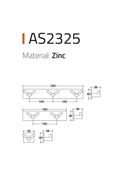 System 2325 Yapışkanlı Askı Gold Renk 255mm As2325 0255 Gl-gl Çok Renkli