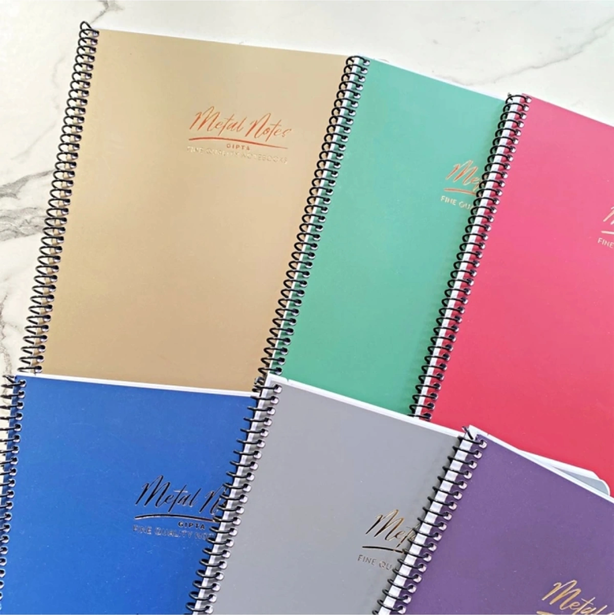 Metal Notes Spiralli Pp Kapak A4 80yp. Kareli Defter