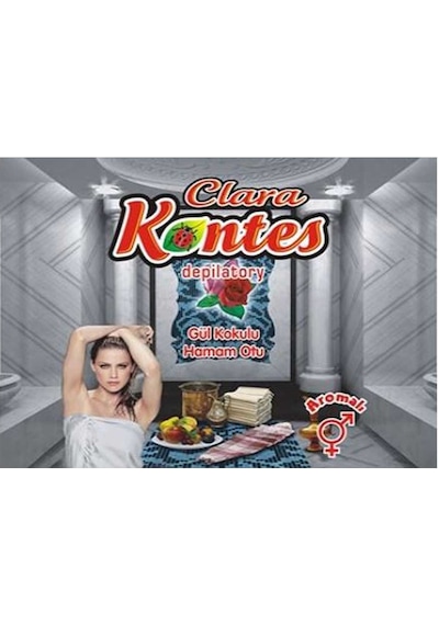 Kontes Gül Kokulu Hamam Otu Tüy Dökücü Toz