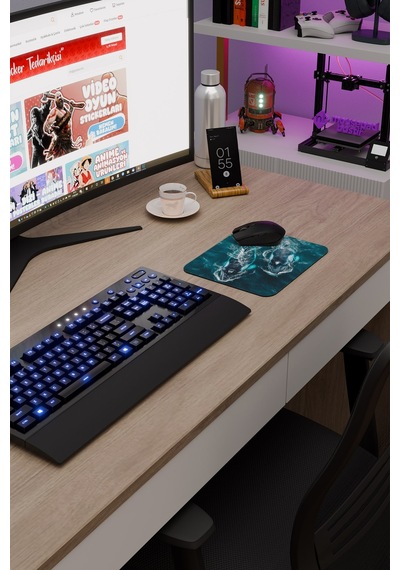 Orka Kaymaz Dikişli Kauçuk Oyuncu Mousepad V2 - 22x18 Gaming Mouse Pad Fare Altlığı