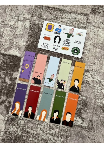 Friends Dizisi Kitap Ayraç ve Stickers Seti Pytkstkryrc21