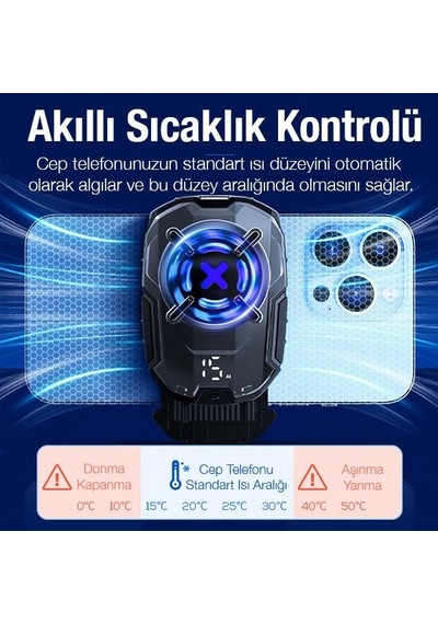 Polham 27w Akıllı Sıcaklık Kontrollü Süper İletken Telefon Soğutma Fanı Radyatör, Güçlü Ve Sessiz Soğutucu