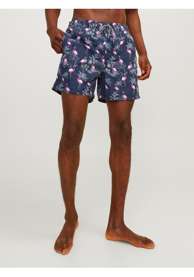 Jack & Jones Jpstfıjı Aop Erkek Lacivert Deniz Şortu 12253230 Çok Renkli