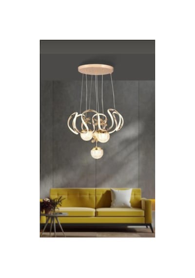 Lzy Avize Store Yummy 3 Renk Gold Sarı Beyaz Ve Gün Işığı Kumandalı Led Avize