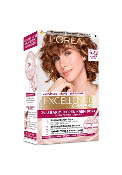 L'oréal Paris Excellence Creme Saç Boyası - 6.32 Altın Açık Kahve - 5 Adet Tarı
