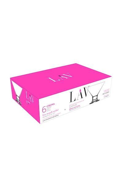 LAV Crema Cam Dondurma & Tatlı Kasesi 6'lı Küçük Boy 165 ml (Reçellik  )