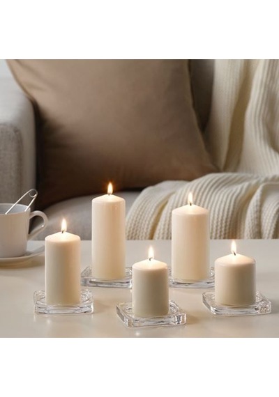Ikea Fenomen 5'li Blok Mum Seti 5,9-6,7 Cm Beyaz