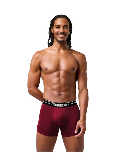 Yohannes Club, Erkek Özel Keseli Pamuklu Boxer, Renk Seçenekli, 3'lü Paket, Bordo,yeşil,mavi Bordo - Mavi - Yeşil
