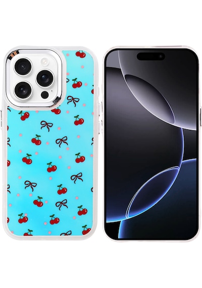 Zore Apple iPhone Uyumlu 16 Pro Max Kılıf Airbag Tasarımlı Sys Hadra Kapak - Kiraz Kiraz