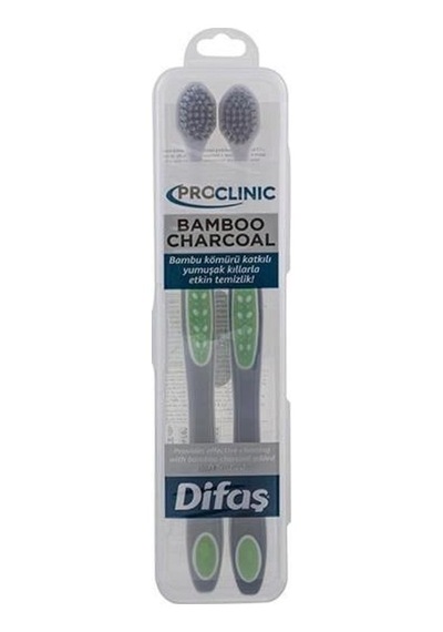 Difaş Pro-clinic Diş Fırçası Bamboo Charcoal 2'li