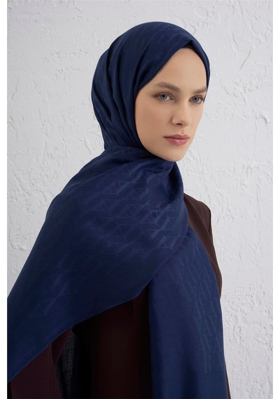 Armine Monogram Desen Edition Şal Lacivert