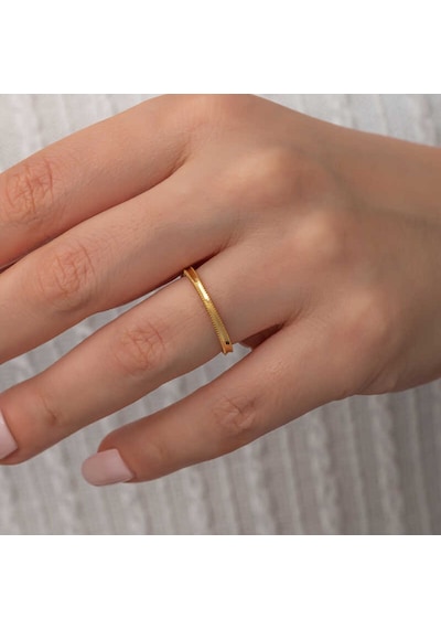 Gümüş Gold Ajda Kadın Yüzük T8759 Gold