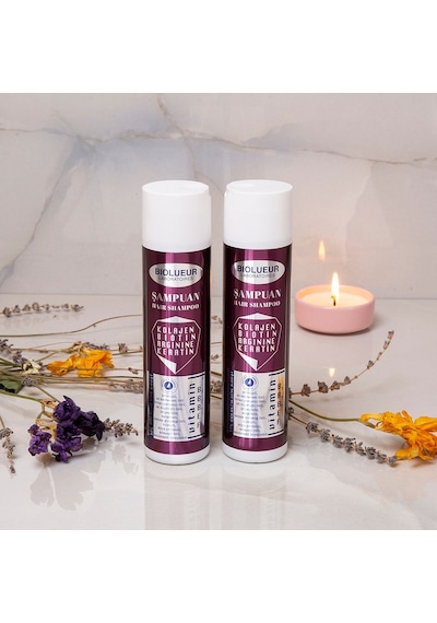 Biolueur Keratin Biotin ve Kolajen Hızlı Saç Uzatan Saç Dökülmesine Karşı Onarıcı Şampuan 2 x 250 ML