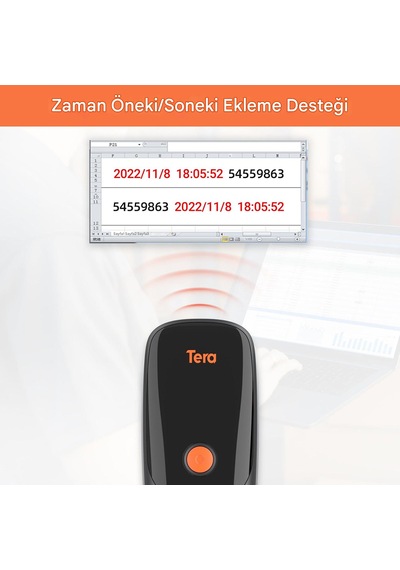 Tera 1300 Kablosuz 1d 2d Qr Barkod Okuyucu