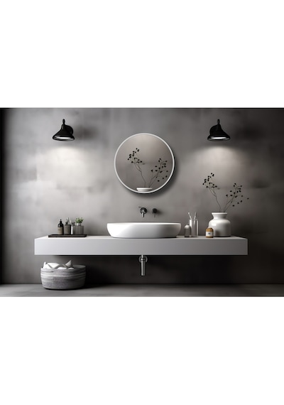 Fulya Aynalı Banyo Dolabı /Banyo Dolabı Aynalı / Lavabo Üstü Dolap / Beyaz 60Cm Beyaz