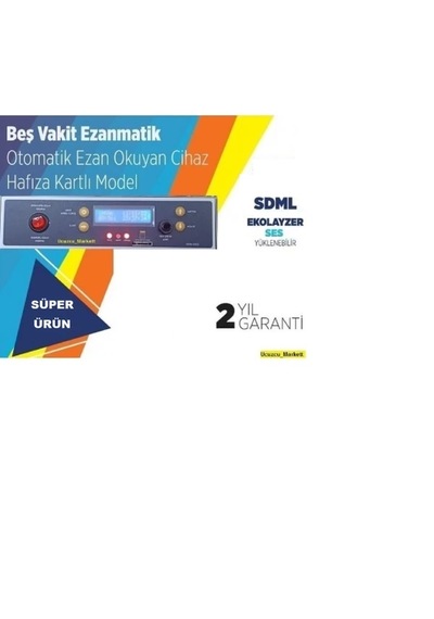 Ezanmatik 5 Vakit Otomatik Ezan Okuyan Cihaz - Hafıza Kartlı