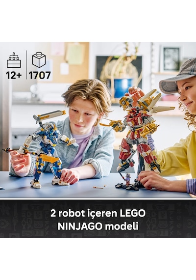 LEGO NINJAGO İkiz Titan Robotları 71870 - 12 Yaş ve Üzeri Çocuklar için Minifigür İçeren Yaratıcı Oyuncak Yapım Seti (1707 Parça)
