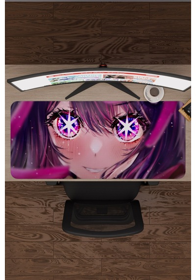 Oshi No Ko Anime V2 - 90x40 Xxl Gaming Kauçuk Kaymaz Taban Mouse Pad Fare Altlığı