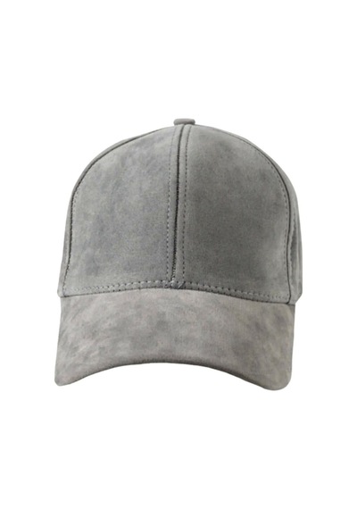 Unisex Vegan Süet Şapka Gri
