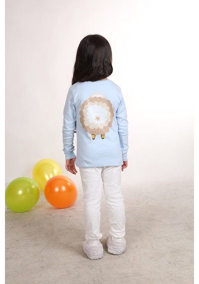 Teenyweenykids Koyun Baskı Pijama Takımı Mavi