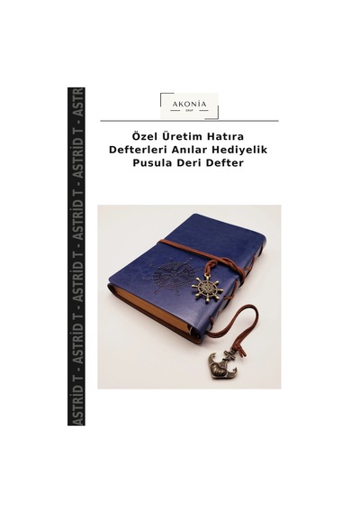 Özel Üretim Hatıra Defterleri Anılar Hediyelik Pusula Deri Defter Çok Renkli